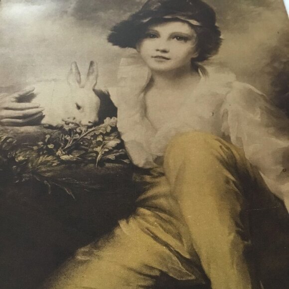 SIR HENRY RAEBURN Boy with Rabbit Photo Print Framed Rustic Cottagecore Wall Art - Picture 3 of 9